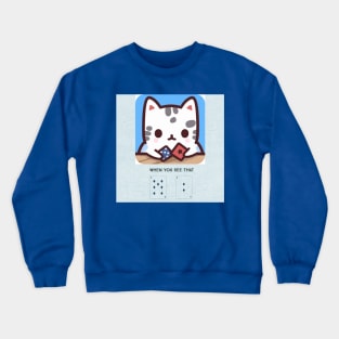 Cat Playing Poker Crewneck Sweatshirt